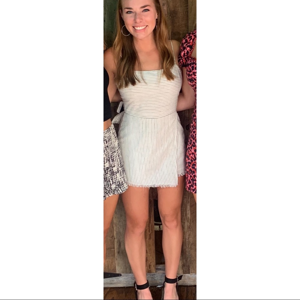 Morning Light Striped Wrap Romper